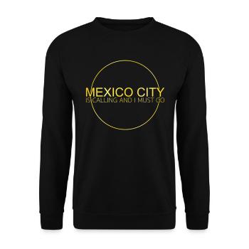 Mexiko Stadt Spruch - Unisex Pullover - Schwarz - Vorne - Alina (178cm) & Michal (187cm)