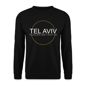 Citation de Tel Aviv - Sweat-shirt Unisexe - noir - Devant - Alina (178cm) & Michal (187cm)