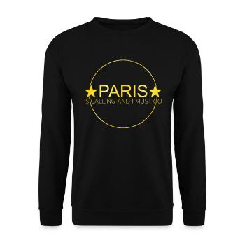 Paris Spruch - Unisex Pullover - Schwarz - Vorne - Alina (178cm) & Michal (187cm)