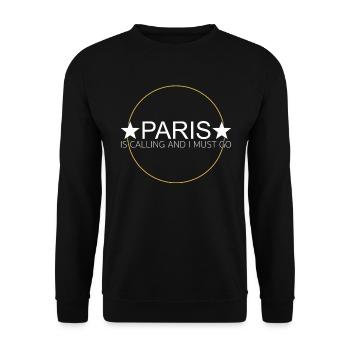 Paris Spruch - Unisex Pullover - Schwarz - Vorne - Alina (178cm) & Michal (187cm)