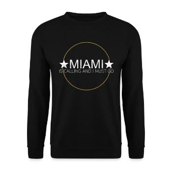 Citation de Miami - Sweat-shirt Unisexe - noir - Devant - Alina (178cm) & Michal (187cm)
