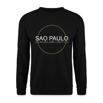 Sao Paulo Spruch - Unisex Pullover - Schwarz - Vorne - Alina (178cm) & Michal (187cm)
