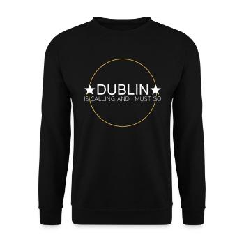 Dublin Spruch - Unisex Pullover - Schwarz - Vorne - Alina (178cm) & Michal (187cm)