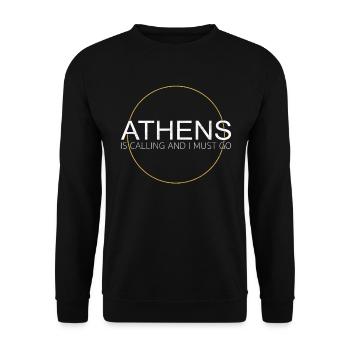 Athens Saying - Unisex Sweatshirt - black - Front - Alina (178cm) & Michal (187cm)