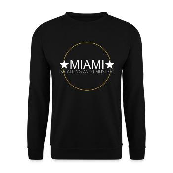 Citation de Miami - Sweat-shirt Unisexe - noir - Devant - Alina (178cm) & Michal (187cm)