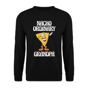 Fête des grands-parents Grand-père Nacho Papa Blague - Sweat-shirt Unisexe - noir - Devant - Alina (178cm) & Michal (187cm)