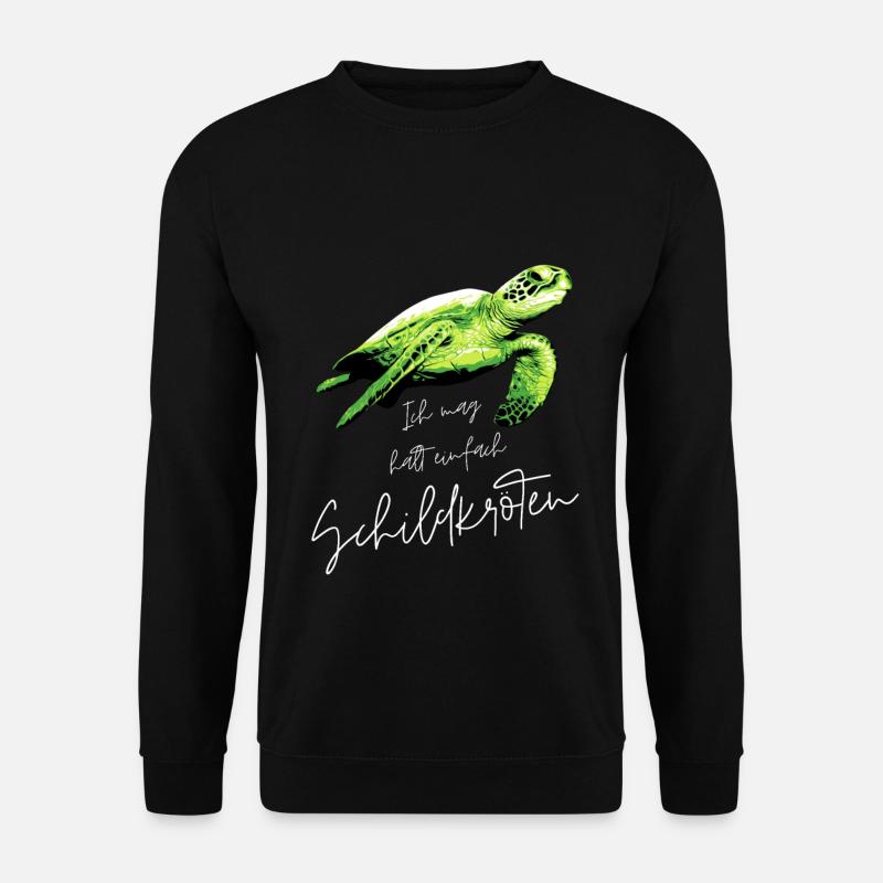 Ich mag halt einfach Schildkröten Naturschutz - Unisex Pullover - Schwarz