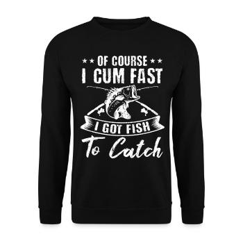 J’ai rapidement du poisson pour attraper des pêcheurs pêcheurs - Sweat-shirt Unisexe - noir - Devant - Alina (178cm) & Michal (187cm)