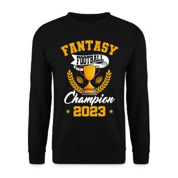 Trophée d’or du champion de football Fantasy 2023 - Sweat-shirt Unisexe - noir - Devant - Alina (178cm) & Michal (187cm)