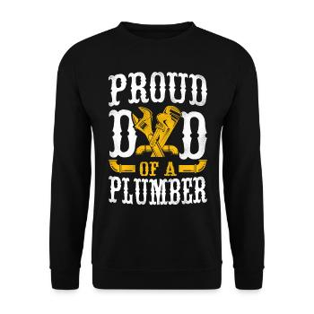 Plumbing Plumber Dad Vintage Proud - Unisex Sweatshirt - black - Front - Alina (178cm) & Michal (187cm)