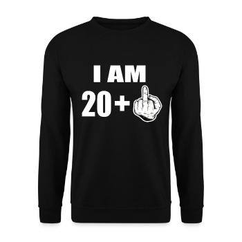 21st birthday - Unisex Sweatshirt - black - Front - Alina (178cm) & Michal (187cm)