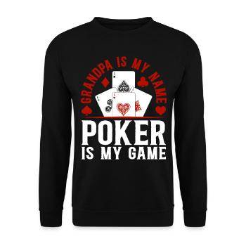Poker Grandpa Is My Name Poker Is My Game - Poker - Sweat-shirt Unisexe - noir - Devant - Alina (178cm) & Michal (187cm)