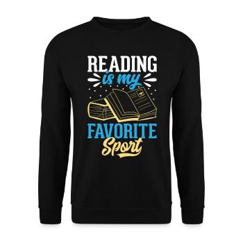 Lecture de livres Amoureux des livres - La lecture est mon préféré - Sweat-shirt Unisexe - noir - Devant - Alina (178cm) & Michal (187cm)