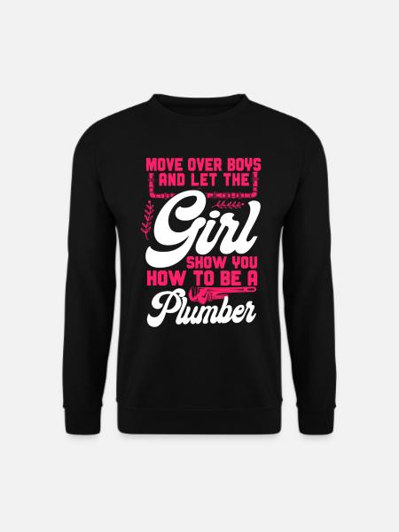 Plumbing Plumber Female Move Over - Unisex Pullover - Schwarz