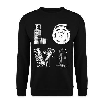 LOVE Photography LOVE Photography Camera Photograp - Unisex Pullover - Schwarz - Vorne - Alina (178cm) & Michal (187cm)