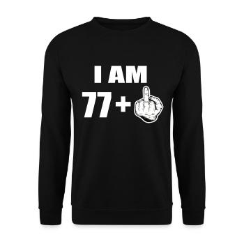 78 Geburtstag - Unisex Pullover - Schwarz - Vorne - Alina (178cm) & Michal (187cm)