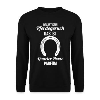 Pferd Reitsport Reiten Pferdesport Quarter Horse - Unisex Pullover - Schwarz - Vorne - Alina (178cm) & Michal (187cm)