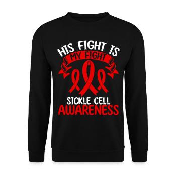 Mois du ruban drépanocytaire Son combat est mon combat - Sweat-shirt Unisexe - noir - Devant - Alina (178cm) & Michal (187cm)