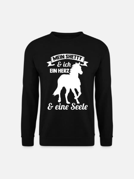 Pferd Reitsport Reiten Pferdesport Shetty - Unisex Pullover - Schwarz