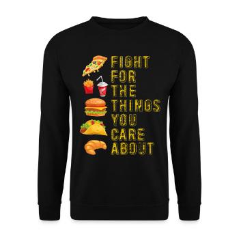 Fight for the Things you care about - Unisex Pullover - Schwarz - Vorne - Alina (178cm) & Michal (187cm)