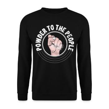 Powder To The People Snowboard - Sweat-shirt Unisexe - noir - Devant - Alina (178cm) & Michal (187cm)