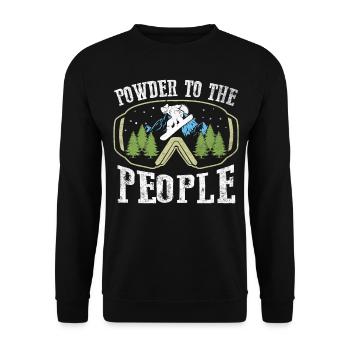 Powder To The People Snowboarding - Sweat-shirt Unisexe - noir - Devant - Alina (178cm) & Michal (187cm)