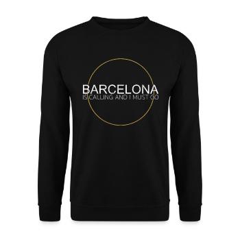 Citation de Barcelone - Sweat-shirt Unisexe - noir - Devant - Alina (178cm) & Michal (187cm)