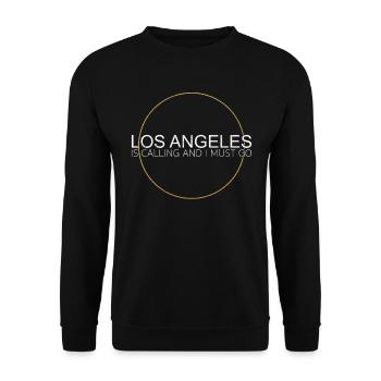 Los Angeles Quote - Unisex Sweatshirt - black - Front - Alina (178cm) & Michal (187cm)