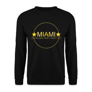 Citation de Miami - Sweat-shirt Unisexe - noir - Devant - Alina (178cm) & Michal (187cm)
