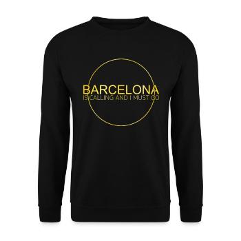Citation de Barcelone - Sweat-shirt Unisexe - noir - Devant - Alina (178cm) & Michal (187cm)