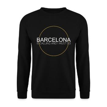 Citation de Barcelone - Sweat-shirt Unisexe - noir - Devant - Alina (178cm) & Michal (187cm)
