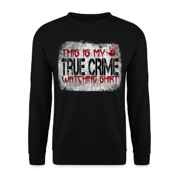 True Crime Junkie - Unisex Sweatshirt - black - Front - Alina (178cm) & Michal (187cm)