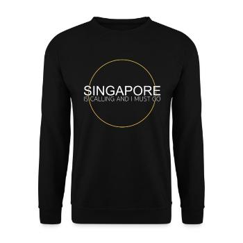 Citation de Singapour - Sweat-shirt Unisexe - noir - Devant - Alina (178cm) & Michal (187cm)