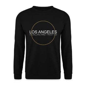 Los Angeles Quote - Unisex Sweatshirt - black - Front - Alina (178cm) & Michal (187cm)