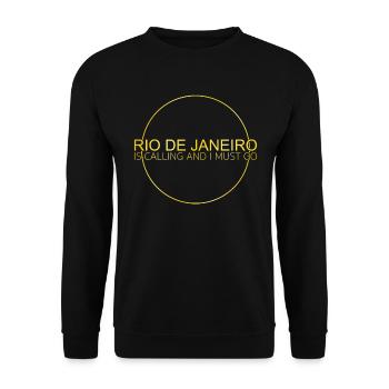 Rio de Janeiro quote - Unisex Sweatshirt - black - Front - Alina (178cm) & Michal (187cm)