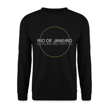 Rio de Janeiro quote - Unisex Sweatshirt - black - Front - Alina (178cm) & Michal (187cm)