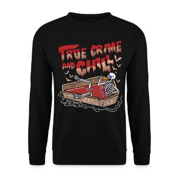 True Crime and Chill - Sweat-shirt Unisexe - noir - Devant - Alina (178cm) & Michal (187cm)