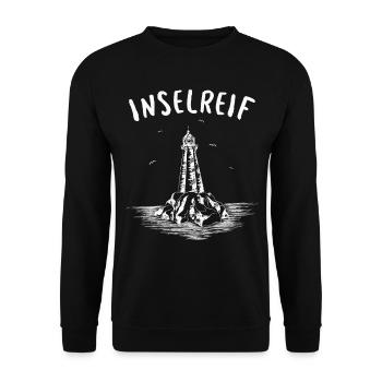 Inselreif Reif für die Insel Nordsee Ostsee - Unisex Pullover - Schwarz - Vorne - Alina (178cm) & Michal (187cm)