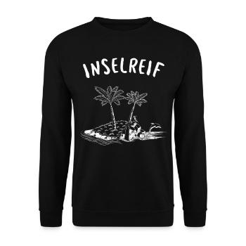 Inselreif Reif Für Die Insel - Unisex Pullover - Schwarz - Vorne - Alina (178cm) & Michal (187cm)
