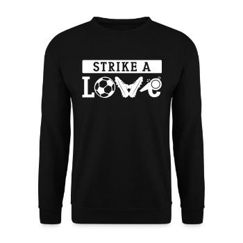 Football Life Player Love Coach Striker Sports - Unisex Sweatshirt - black - Front - Alina (178cm) & Michal (187cm)