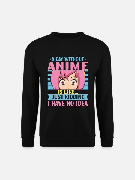 Anime Girl Manga Eyes Ein Tag ohne Anime - Unisex Pullover - Schwarz