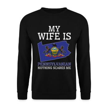 Rien ne me fait peur Pennsylvanian Wife - Sweat-shirt Unisexe - noir - Devant - Alina (178cm) & Michal (187cm)