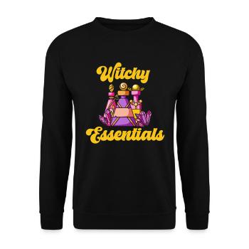 Potions et essentiels de sorcellerie rose violet - Sweat-shirt Unisexe - noir - Devant - Alina (178cm) & Michal (187cm)