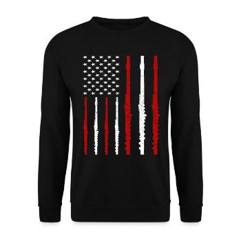 Flute Flute Musicians Brass Music - Unisex Sweatshirt - black - Front - Alina (178cm) & Michal (187cm)