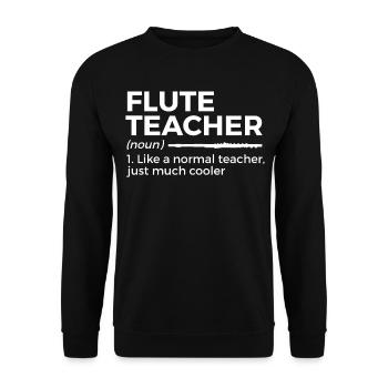 Flute Flute Musicians Brass Music - Unisex Sweatshirt - black - Front - Alina (178cm) & Michal (187cm)