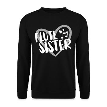 Flute Flute Musicians Brass Music - Unisex Sweatshirt - black - Front - Alina (178cm) & Michal (187cm)