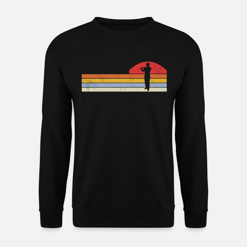 Flöte Querflöte Musiker Blasmusik - Unisex Pullover - Schwarz