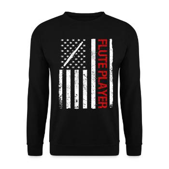 Flute Flute Musicians Brass Music - Unisex Sweatshirt - black - Front - Alina (178cm) & Michal (187cm)