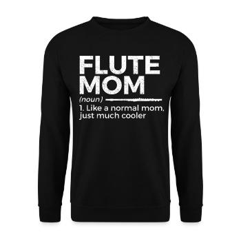 Flute Flute Musicians Brass Music - Unisex Sweatshirt - black - Front - Alina (178cm) & Michal (187cm)