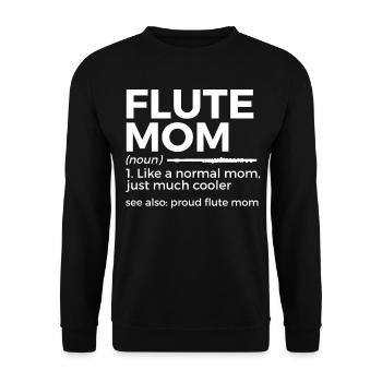 Flute, Flute, Musicians, Brass Band - Unisex Sweatshirt - black - Front - Alina (178cm) & Michal (187cm)